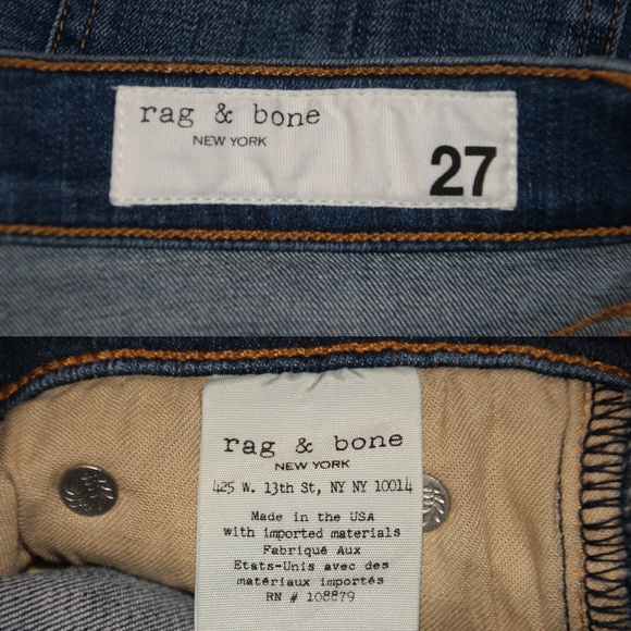 New RAG & BONE High Rise Ankle Skinny Jeans 27 NWT - Picture 7 of 8